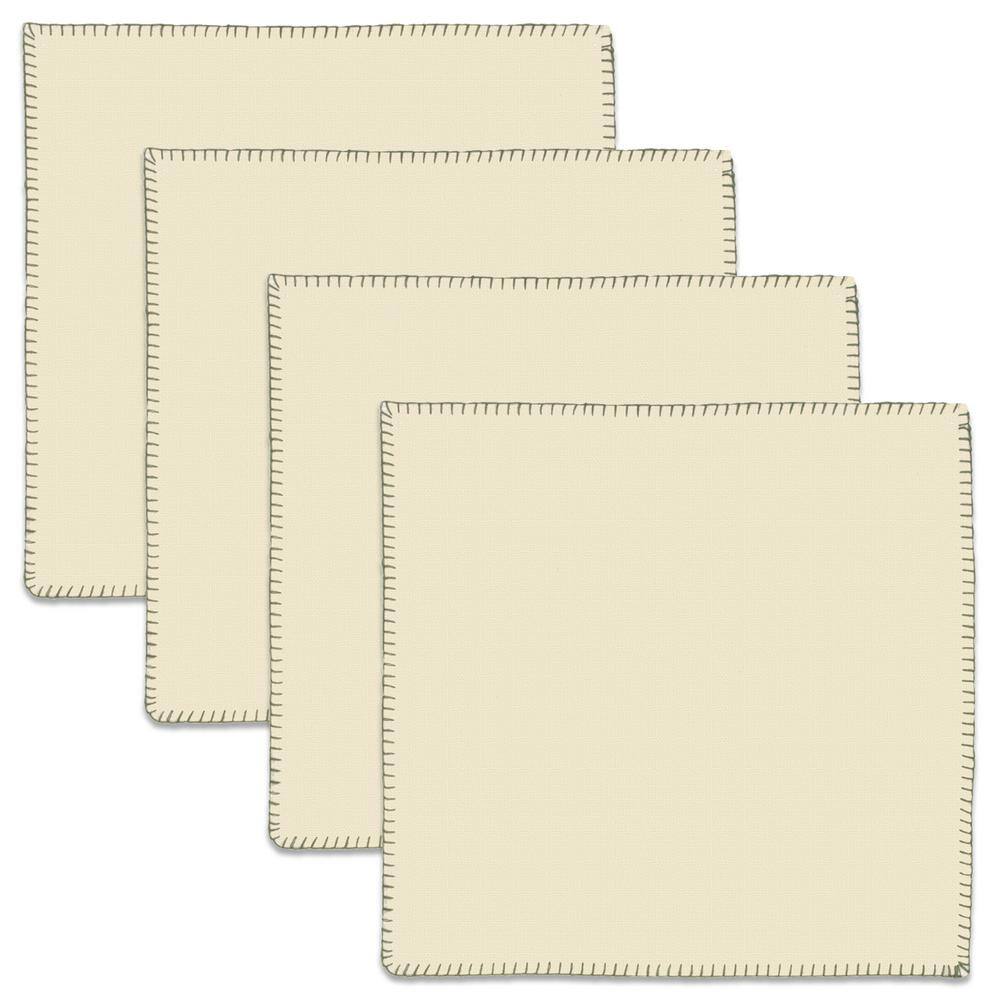 MARTHA STEWART Lots of Lemons 19 in. W x 19 in. H White/Yellow Cloth Napkins  (Set of 4) N4018634TDMS 58YL - The Home Depot