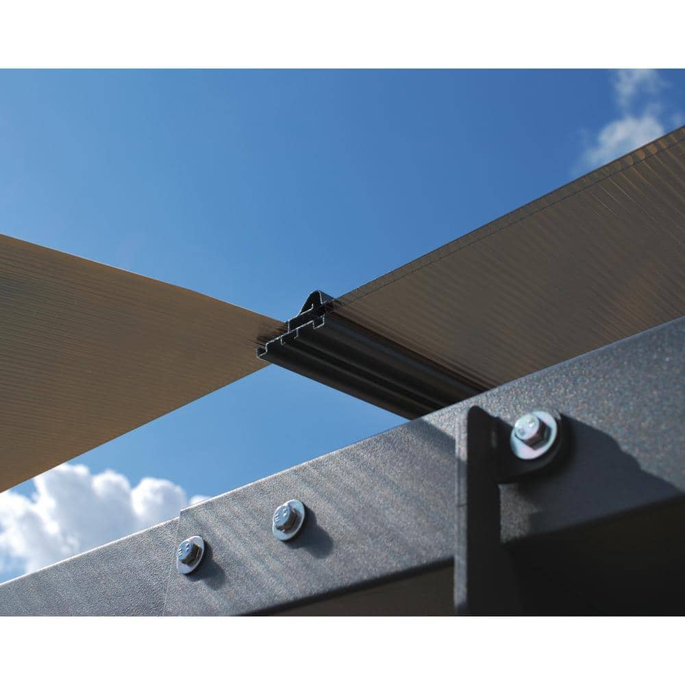 Arcadia 12' x 14' Gray Polycarbonate and Metal Carport Kit