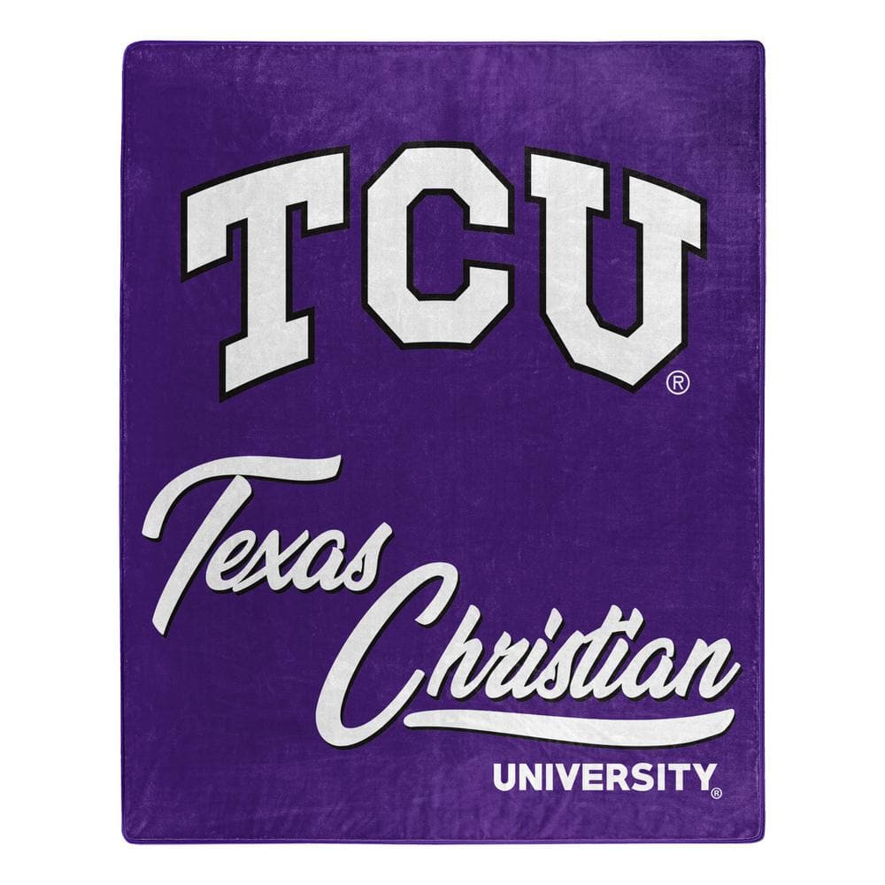 THE NORTHWEST GROUP NCAA Multi-Color TCU Signature Raschel Throw ...