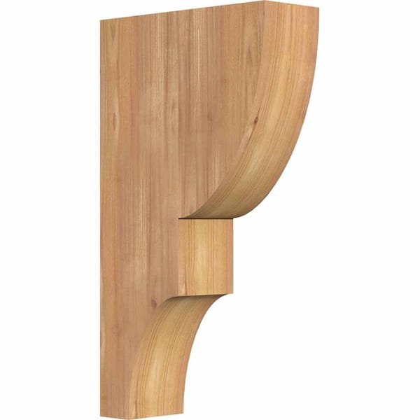 Ekena Millwork 3-1/2 in. x 10 in. x 18 in. Western Red Cedar Ridgewood Smooth Corbel