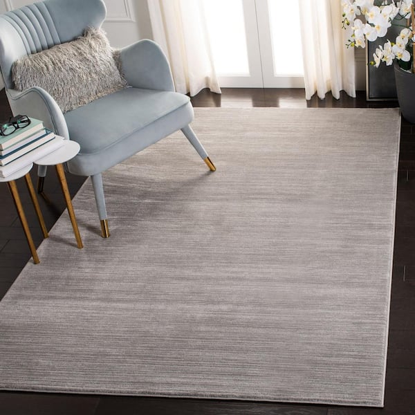Vision Silver 10 ft. x 14 ft. Solid Marle Area Rug