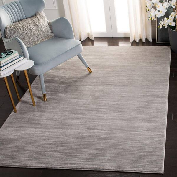 Vision 12 ft. x 18 ft. Silver Solid Marle Area Rug