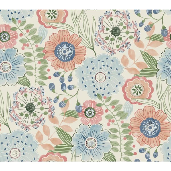 Pink Artistic Bouquet Multicolor Wallpaper
