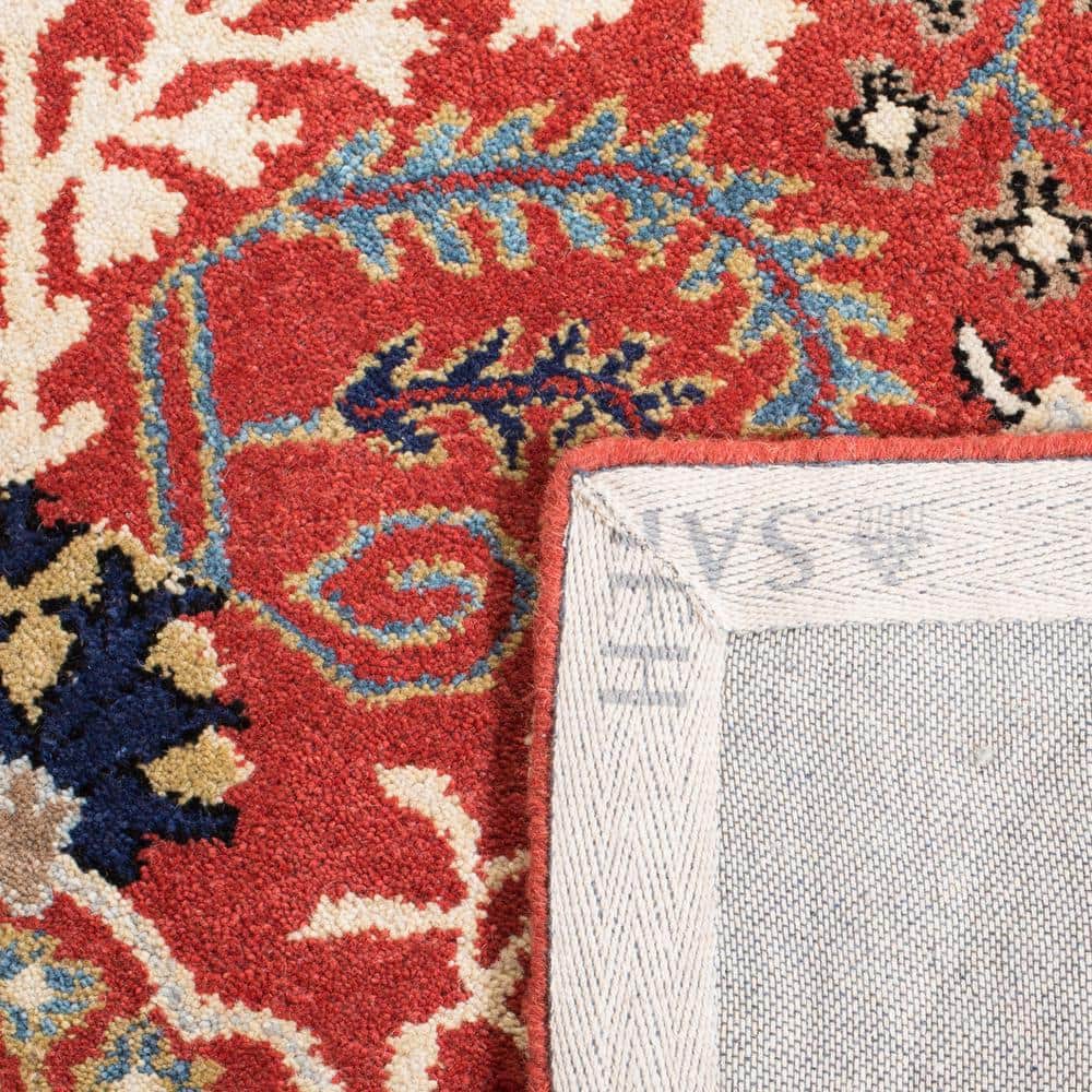 Antiquity Red/Multi 6' Square Hand-Tufted Wool Area Rug