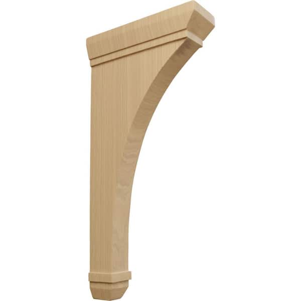 Ekena Millwork 2-1/4 in. x 7 in. x 14 in. Unfinished Wood Cherry Stockport Corbel