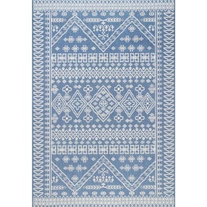 Kandace Blue 3 ft. x 4 ft. Indoor/Outdoor Patio Area Rug