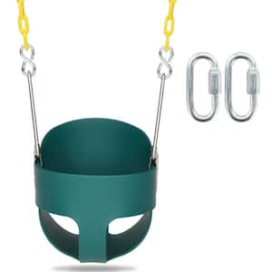 High Back Bucket Toddler Swing Seat Swing Set Accessories, Green