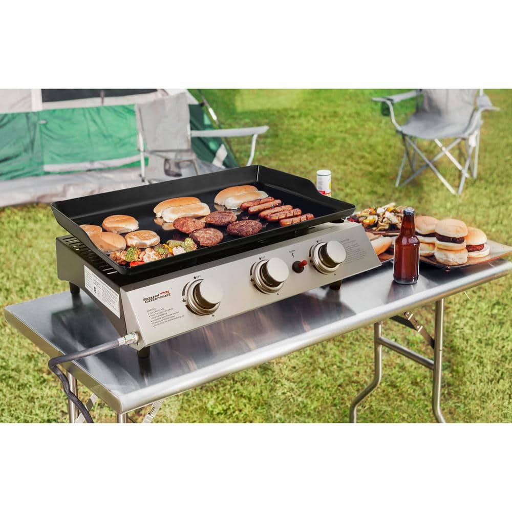 Royal Gourmet PD1300 Portable 3-Burner Built-in Propane Gas Grill in Stainless Steel Royal Gourmet PD1300 Portable 3-Burner Built-in Propane Gas Grill in Stainless Steel