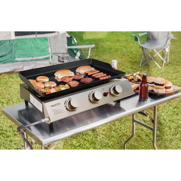 Royal Gourmet PD1300C 3-Burner 26,400-BTU Portable GAS Grill Griddle, Regulator, Cover and Carry Bag Included, Outdoor Camping, Tailgating
