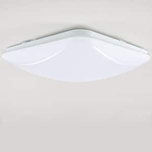 14 in. 150-Watt Equivalent White Integrated LED Square Ceiling Flush Mount