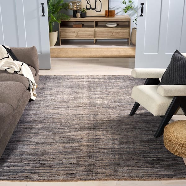 Izmir 6 ft. x 9 ft. Gray/Gold Distressed Striped Area Rug