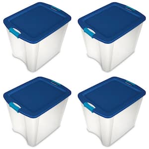 26 Gal. Latch and Carry Storage Bin Box Containers (4-Pack)