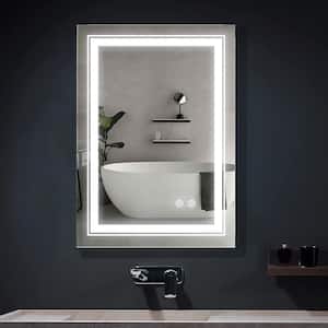36 in. W x 24 in. H Large Rectangular Framed Wall Mount Bathroom Vanity Mirror in Black, Triple Color Temperature