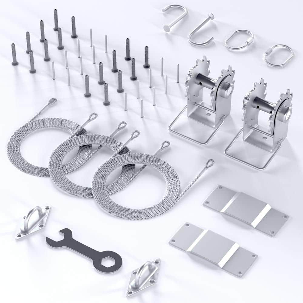 Premium Stainless Steel Winch Set for Rectangle Shade Sails