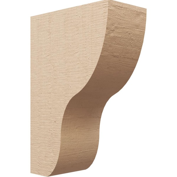 Ekena Millwork Classic Series 2 7 in. x 14 in. x 21 in. Greensboro Rough Cedar Woodgrain Timberthane Polyurethane Corbel in Primed Tan
