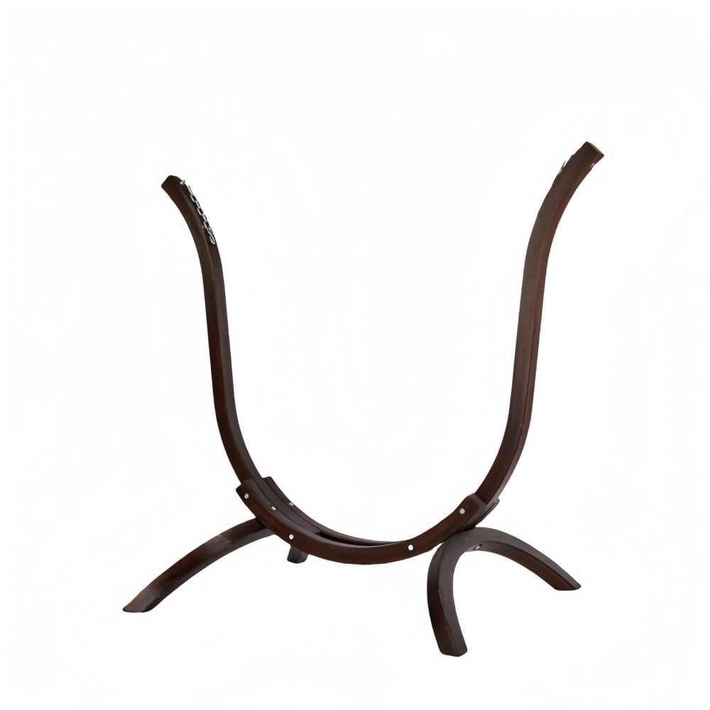 Heavy Duty Premium Solid Wooden Hammock Stand for Indoor and Outdoor Use, Sun Protection and Rain Resistant, Brown