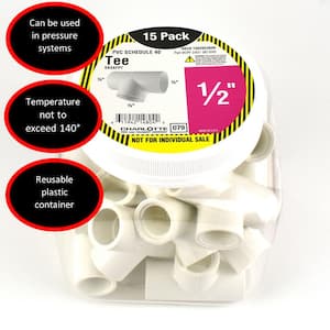 1/2 in. PVC Tee S x S x FPT Pro Pack (15-Pack)