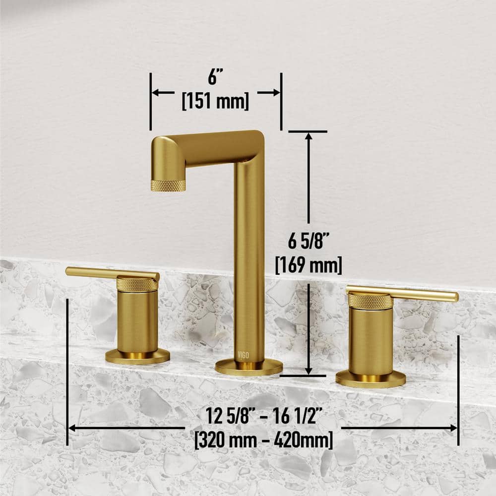Sterling Chrome Widespread Bathroom Faucet with Knurled Handles