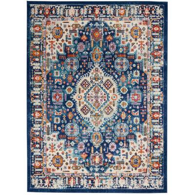 Passion Blue/Multicolor 4 ft. x 6 ft. Persian Vintage Area Rug