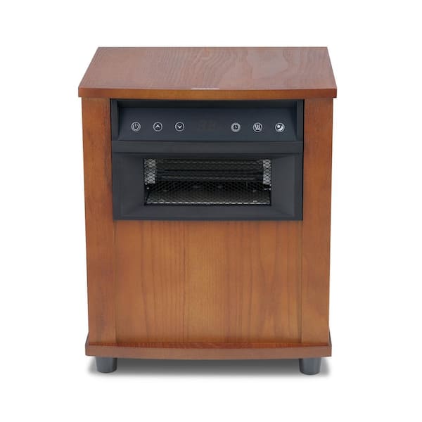 Edendirect 1500-Watt 15.16 in. Electric Brown Compact 4 Infrared Tubes Space Quartz Heater with Digital LED Display Convection