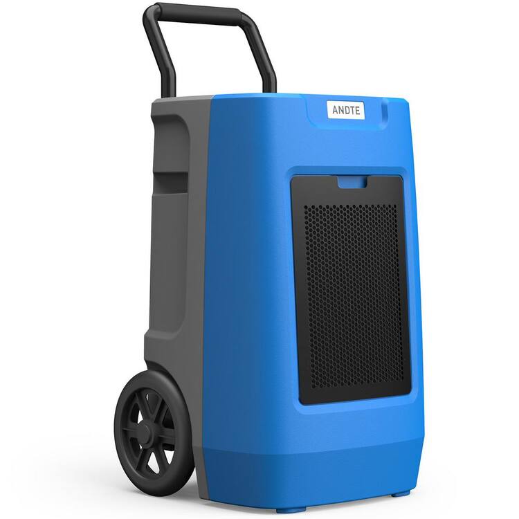 Edendirect 190 pt. 8,500 sq. ft. Tankless Commercial Dehumidifier in Blue with Pump, Handle and Wheels