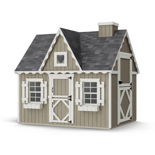 6 ft. x 8 ft. Victorian Outdoor Wood Playhouse with Floor, Loft