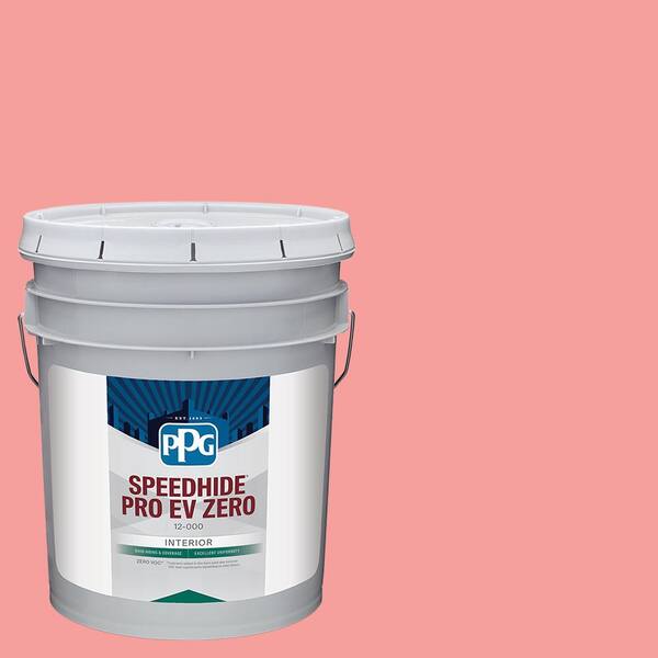 PPG Speedhide Pro EV Zero 5 gal. PPG1188-4 Salmon Pink Flat Interior Paint