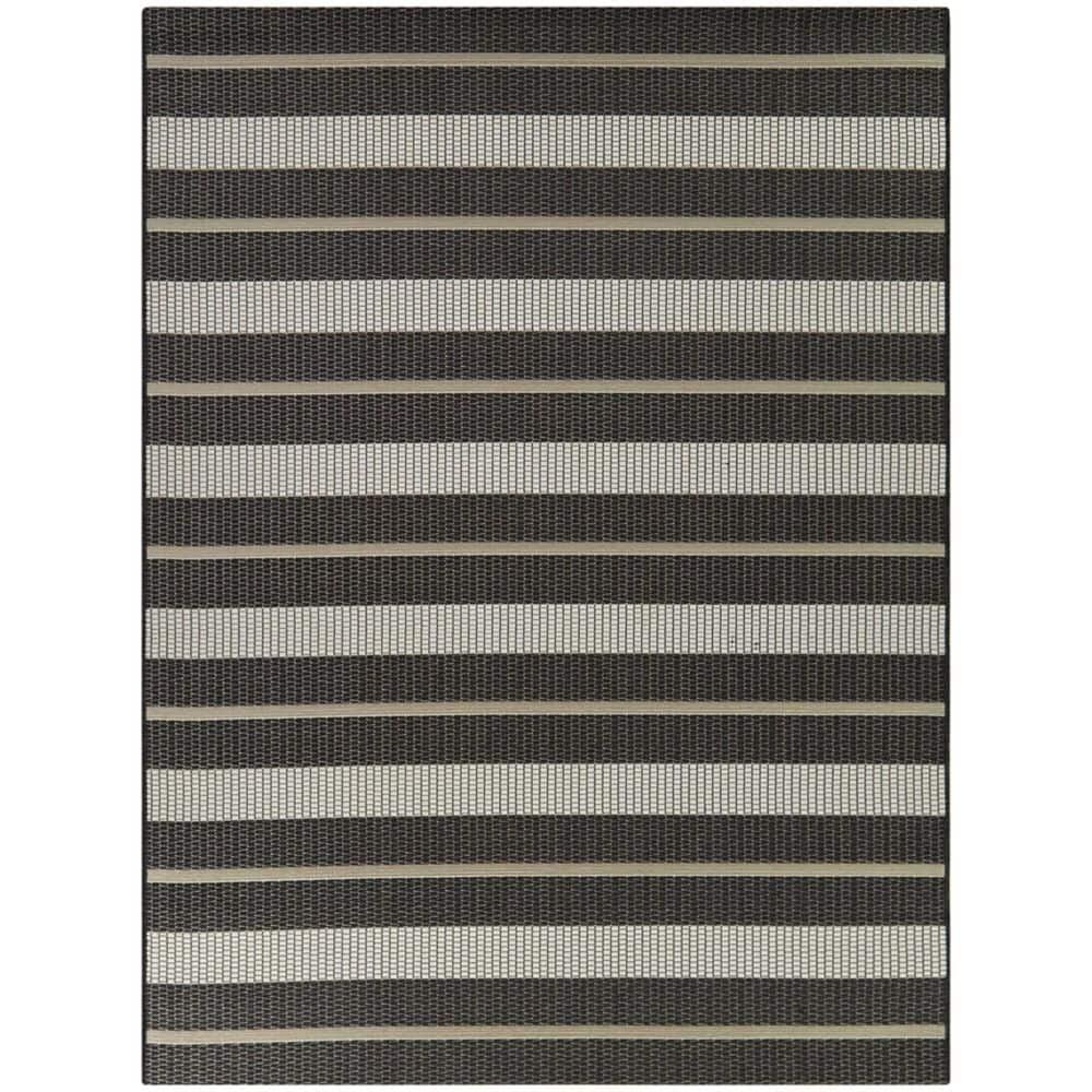 Adson Charcoal 5 ft. 3 in. x 7 ft. Striped Indoor/Outdoor Area Rug price history on PriceWatchPro