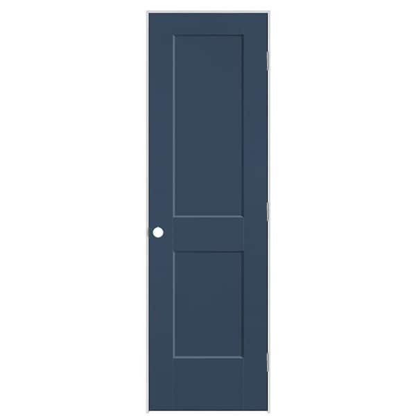 Masonite 24 in. x 80 in. 2-Panel Logan Left-Hand Hollow Core Night Tide Molded Composite Single Prehung Interior Door