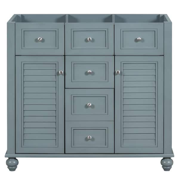 Staykiwi 36 in. W x 18 in. D x 33 in. H Freestanding Bath Vanity Cabinet without Top in Blue