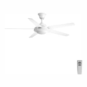 AirPro Signature Plus II 54 in. Indoor Integrated LED White Modern Ceiling Fan with Remote for Living Room and Bedroom