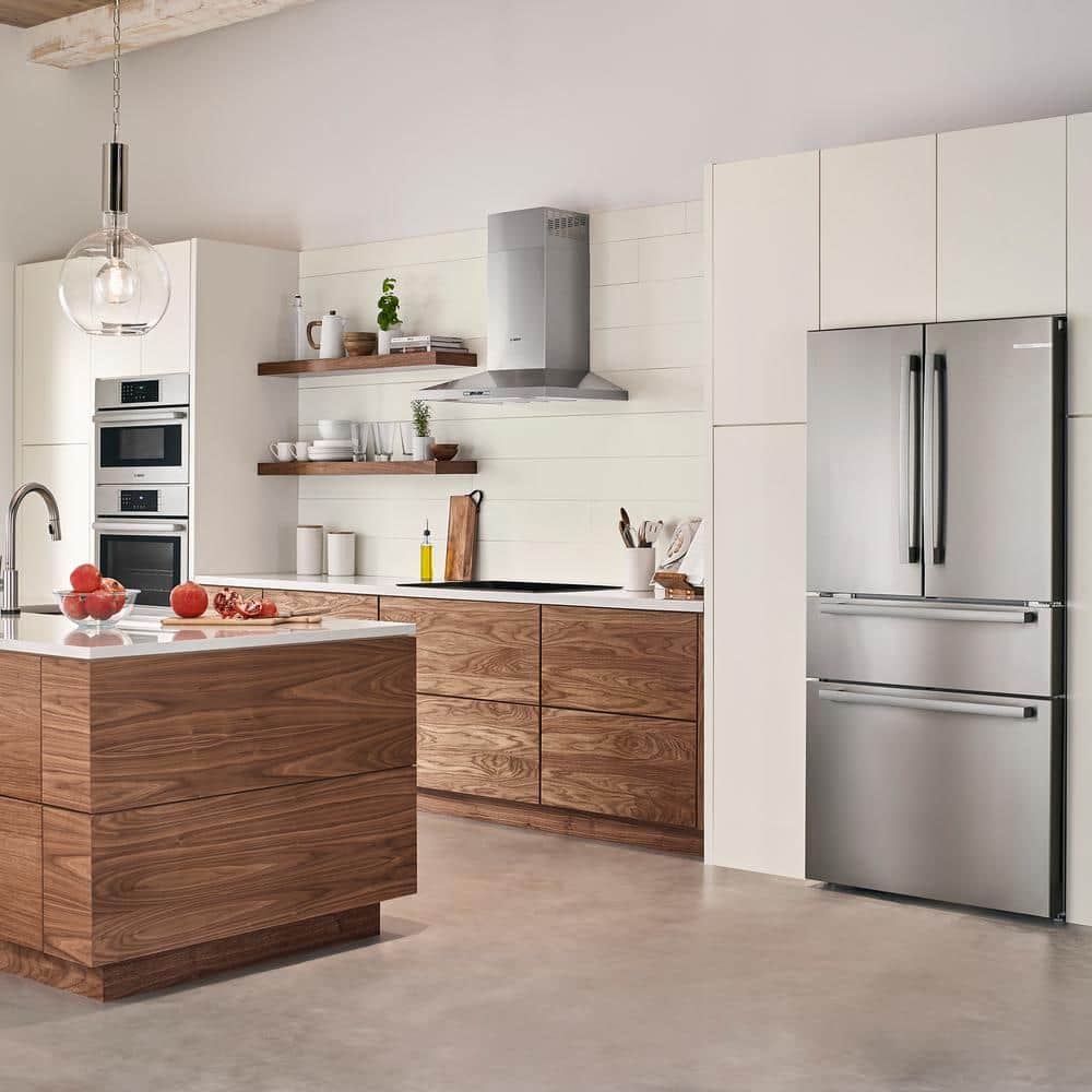 36 Inch Stainless Steel Smart French Door Refrigerator with Ice Maker