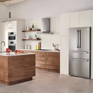 800 Series 21 cu. ft. 4-Door French Door Counter Depth Smart Refrigerator in Stainless Steel w/ FarmFresh Fridge System
