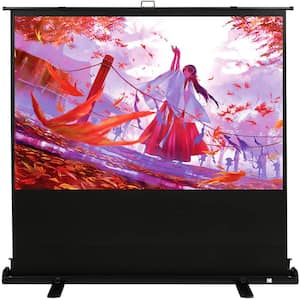 100 in. Projector Screen, Portable Pull Up Projector Screen and Stand with Handle