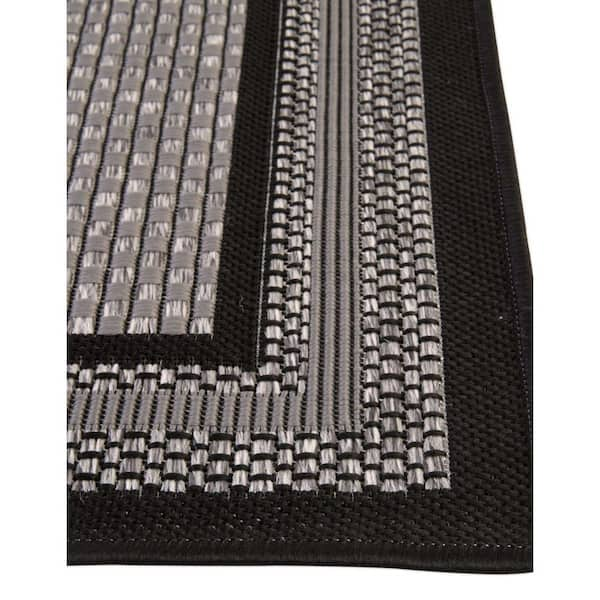 Unique Loom Outdoor Multi Border Gray 2' 2 x 3' 0 Area Rug 3127207 - The  Home Depot