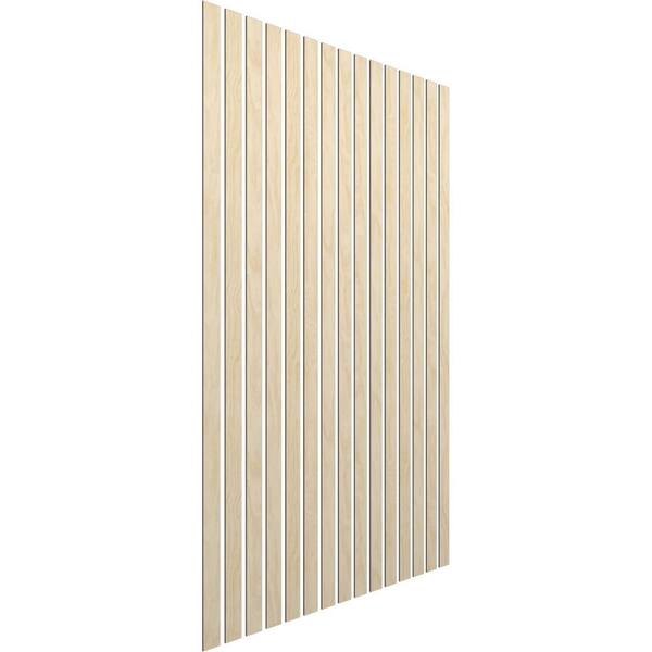 Ekena Millwork 94in H x1/4in T Adjustable Wood Slat Wall Panel Kit w