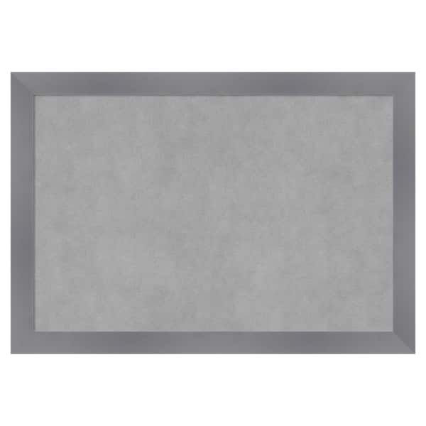 Amanti Art Edwin Grey 26 in. x 18 in. Framed Magnetic Board