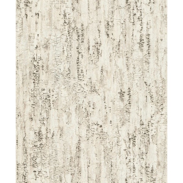 Advantage Colm Off-White Beige Birch Paper Matte Non-Pasted Wallpaper Roll