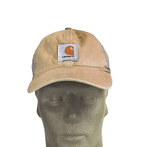 Carhartt Men\'s OFA Dark Khaki Cotton Cap Headwear 100286-253 - The Home  Depot