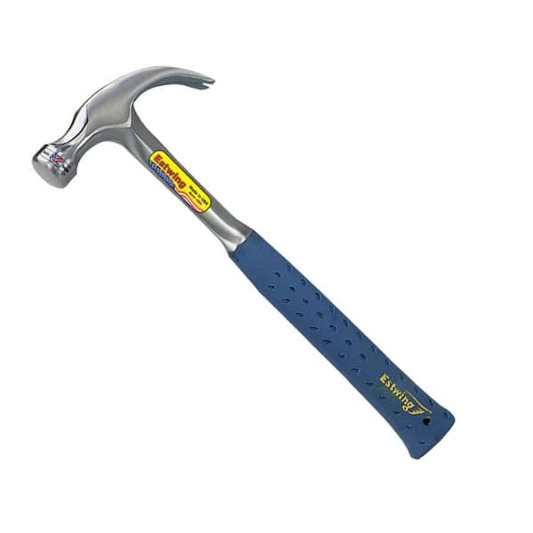Estwing 22 oz. Solid Steel Framing Hammer with Curved Claw and Shock Reduction Blue Vinyl Grip