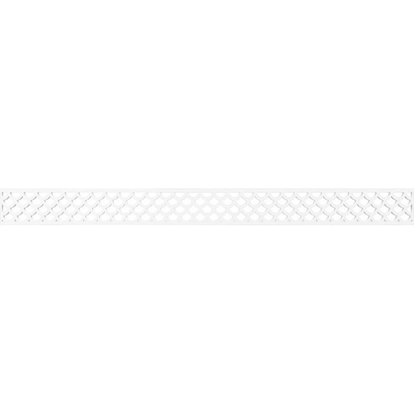 Ekena Millwork Hudson Fretwork 0.375 in. D x 46.375 in. W x 4 in. L PVC Panel Moulding