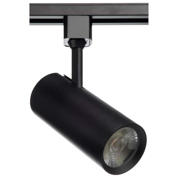 Black Integrated LED Fixed Track Cylinder Head, 20-Watt 3000K