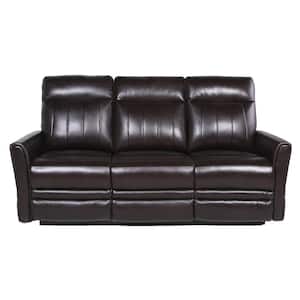 Coachella 3-Seat Brown Leather Power Recliner Sofa