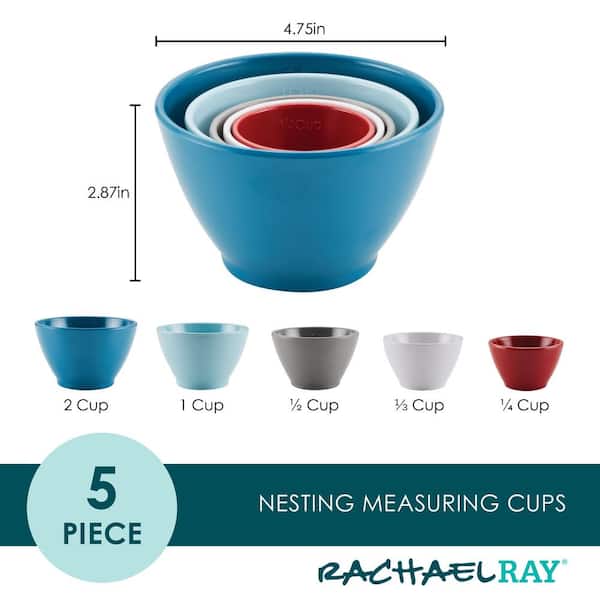 Chicken Nesting Ceramic Measuring Cups Set of 4 Colorful 