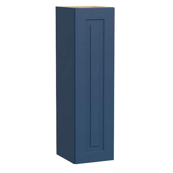 Home Decorators Collection Grayson 12 in. W x 12 in. D x 42 in. H Assembled Plywood Wall Kitchen Cabinet in Mythic Blue with Soft Close