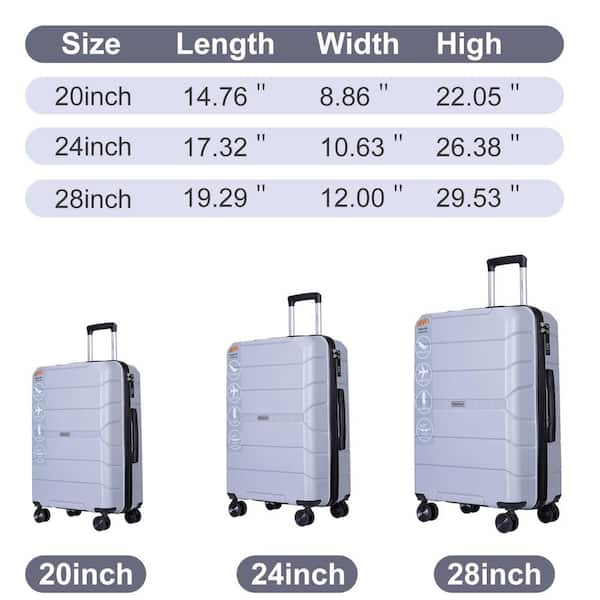 how big is a 24 suitcase