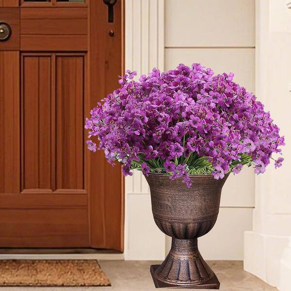 Afoxsos 13 in. H 20 Bundles UV Resistant Artificial Flowers for