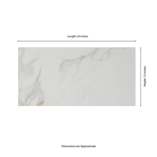 Reviews for Home Decorators Collection Carrara 12 in. x 24 in. Polished  Porcelain Floor and Wall Tile (2 sq. ft./Each)