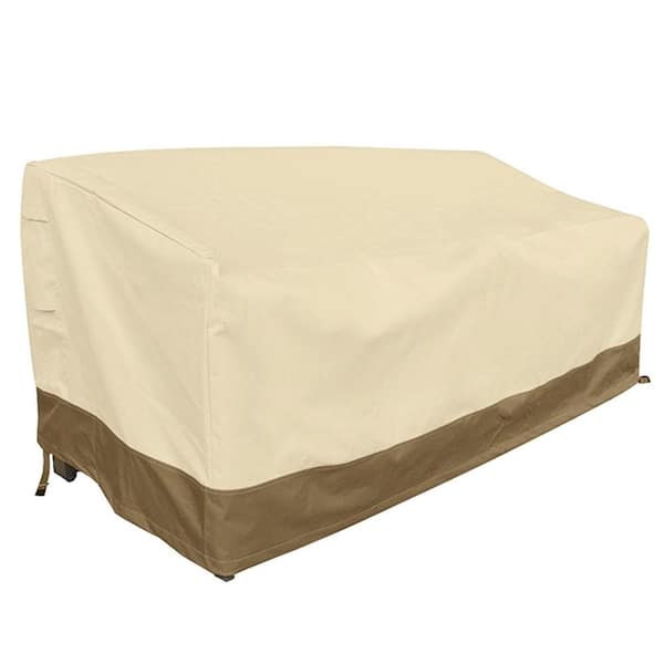 Heavy Duty Patio Sofa Cover, Waterproof 3-Seater Outdoor Sofa Cover with Air Vent & Handle, 93"W x 40"D x 35"H, Beige