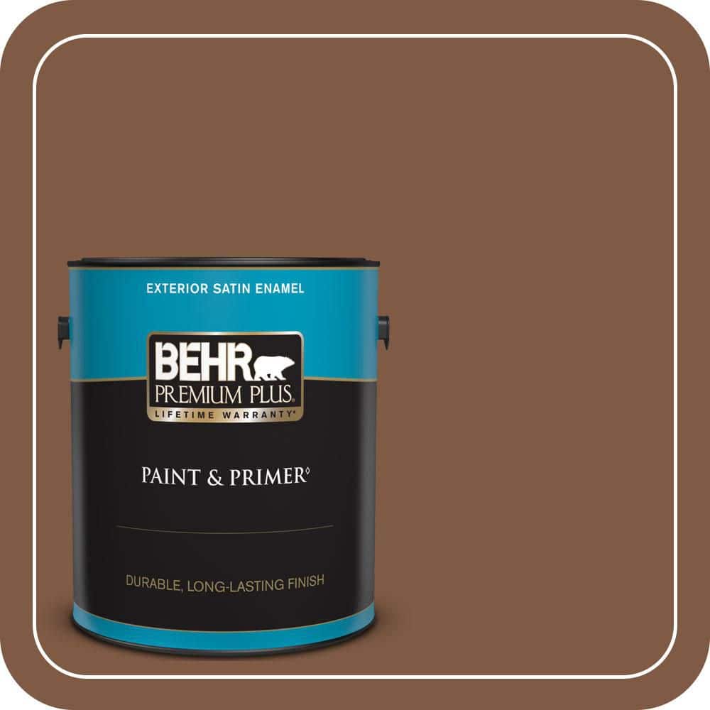 1 gal. #T12-2 Stagecoach Satin Enamel Exterior Paint & Primer product image for price tracking